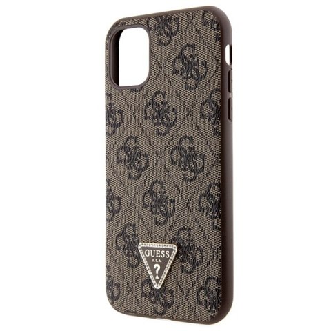 Etui iPhone 11/XR Guess GUHCN61P4TDSCPW brązowy hardcase Crossbody 4G Metal Logo