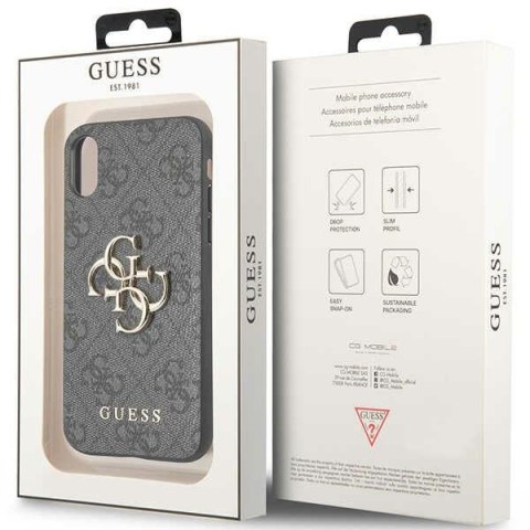 Etui iPhone XS / X Guess 4G Big Metal Logo szare