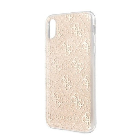 Etui iPhone X / XS Guess GUHCPXPCU4GLGO złote hardcase 4G Glitter