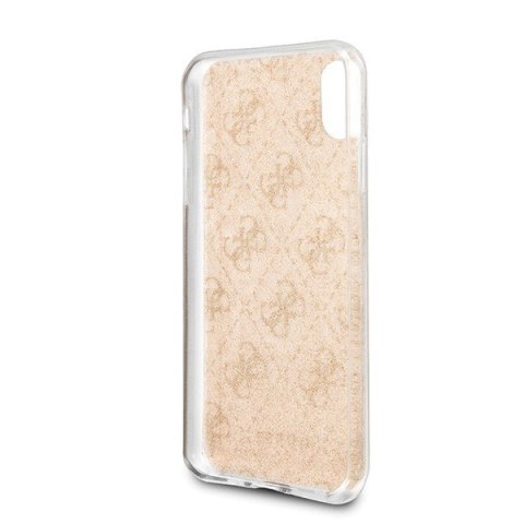 Etui iPhone X / XS Guess GUHCPXPCU4GLGO złote hardcase 4G Glitter