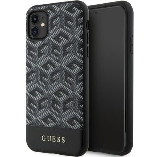 Etui iPhone 11 / XR Guess GCube Stripes MagSafe czarne