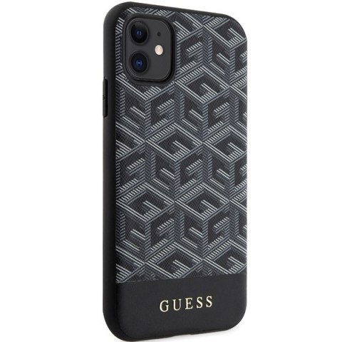 Etui iPhone 11 / XR Guess GCube Stripes MagSafe czarne