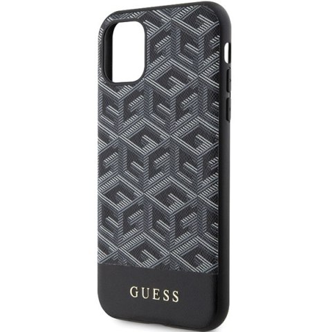 Etui iPhone 11 / XR Guess GCube Stripes MagSafe czarne