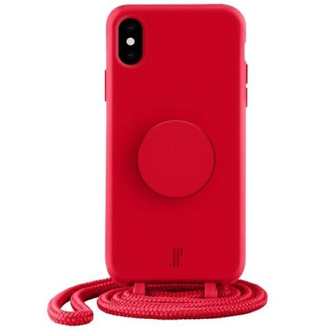 Etui na telefon iPhone XS/X Just Elegance PopGrip granatowe