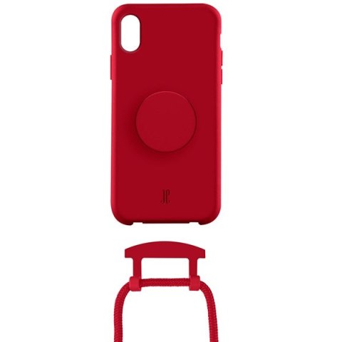 Etui na telefon iPhone XS/X Just Elegance PopGrip granatowe