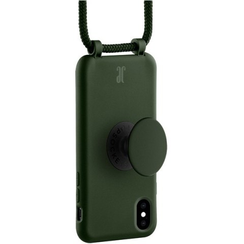 Etui Just Elegance PopGrip Apple iPhone XS/X zielony/greener pastures 30015