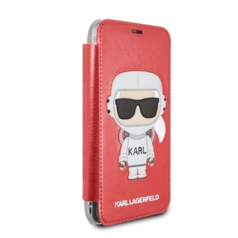 Etui iPhone XS / X Karl Lagerfeld bookcase czerwone Karl Space Cosmonaut