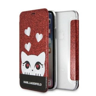 Etui Karl Lagerfeld KLFLBKPXVDCRE Apple iPhone XS/X red/czerwony book Valentine