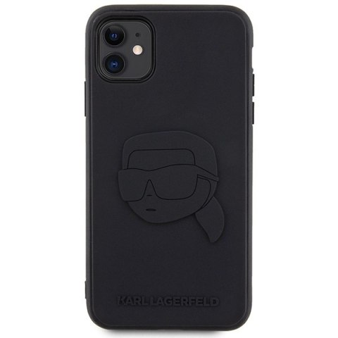 Etui na telefon iPhone 11/XR Karl Lagerfeld czarne hardcase 3D