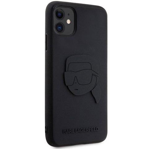 Etui na telefon iPhone 11/XR Karl Lagerfeld czarne hardcase 3D