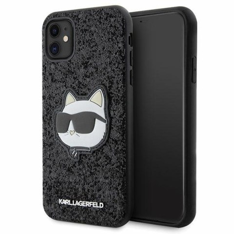 Etui na telefon iPhone 11/XR Karl Lagerfeld Choupette Glitter Hardcase