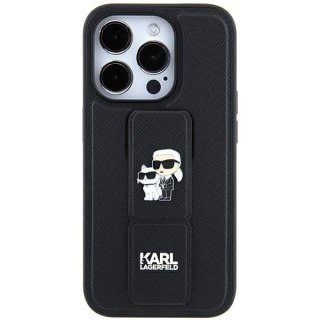 Etui Karl Lagerfeld KLHCN61GSAKCPK Apple iPhone XR / 11 hardcase Gripstand Saffiano Karl&Choupette Pins czarny/black