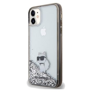 Etui Karl Lagerfeld KLHCN61LKCNSK Apple iPhone XR / 11 hardcase Liquid Glitter Choupette transparent