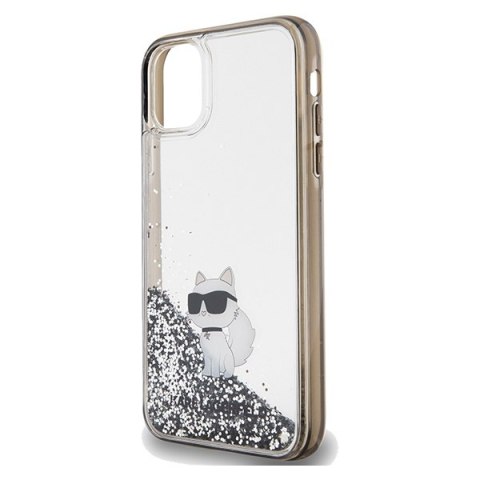 Etui iPhone 11 / XR Karl Lagerfeld przezroczyste Liquid Glitter Choupette