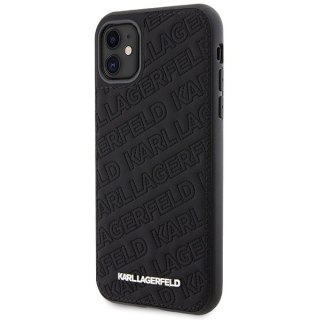 Etui na telefon iPhone 11/XR Karl Lagerfeld czarne Quilted K Pattern