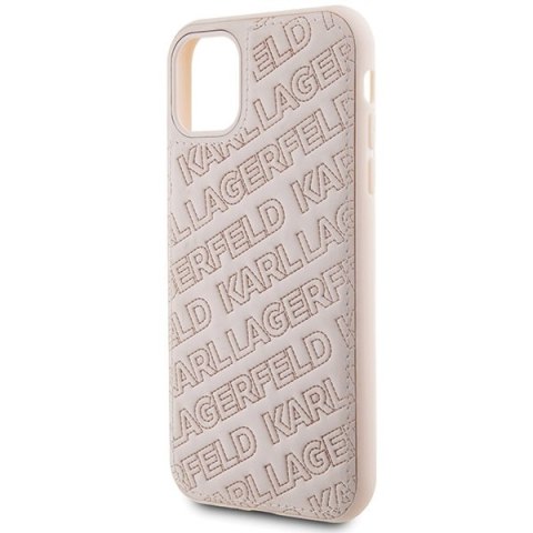 Etui na telefon iPhone 11/XR Karl Lagerfeld różowe Quilted K Pattern