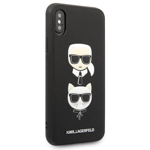 Etui na telefon iPhone XS/X Karl Lagerfeld Saffiano Ikonik Choupette