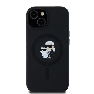 Etui Karl Lagerfeld KLHMN61SCMKCRHK Apple iPhone 11 / XR hardcase Silicone Karl & Choupette MagSafe czarny/black