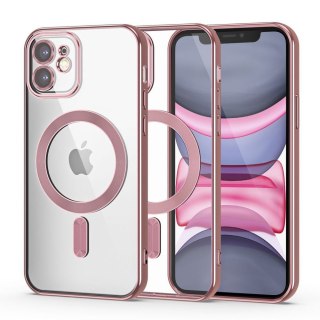 Etui na telefon iPhone 11 Tech-Protect MagShine MagSafe różowe złoto