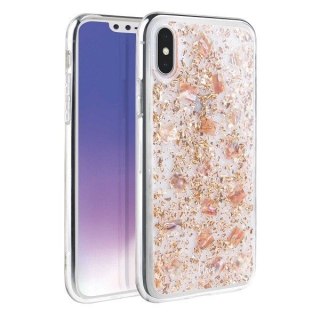 Etui UNIQ Lumence Clear Apple iPhone XS Max różowo-złoty/Rosedale rose gold