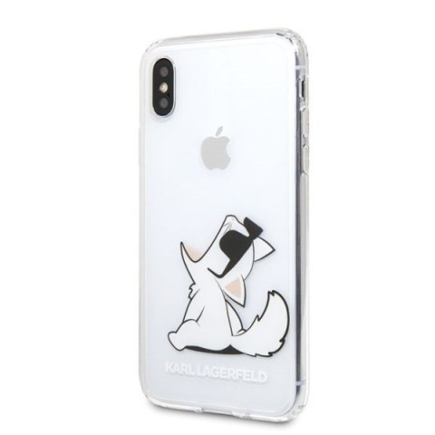 Etui iPhone X/Xs Karl Lagerfeld przezroczyste Choupette Fun