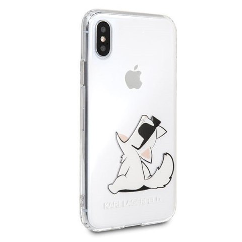 Etui iPhone X/Xs Karl Lagerfeld przezroczyste Choupette Fun