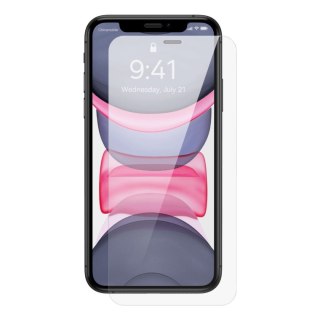 Szkło hartowane Baseus 0.4mm Corning HD Apple iPhone 11/XR z filtrem przeciwpyłowym