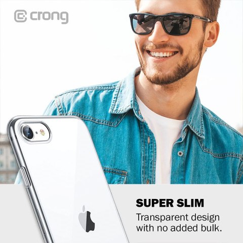 Etui na telefon iPhone SE 2022/SE 2020/8/7 Crong Crystal Slim przezroczyste