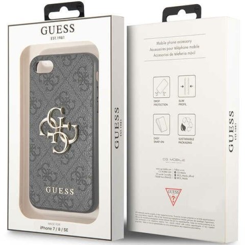 Etui Guess GUHCI84GMGGR Apple iPhone SE 2022/SE 2020/8/7 szary/grey hardcase 4G Big Metal Logo