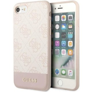 Etui iPhone SE 2022/SE 2020/8/7 Guess GUHCI8G4GLPI różowy hardcase 4G Stripe Collection