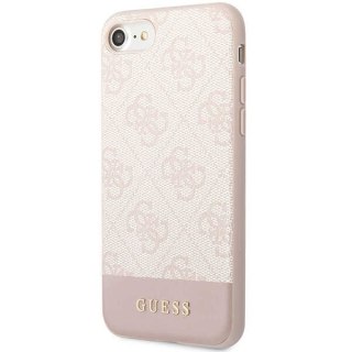 Etui iPhone SE 2022/SE 2020/8/7 Guess GUHCI8G4GLPI różowy hardcase 4G Stripe Collection