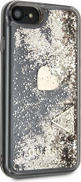 Etui na telefon iPhone SE 2022/2020/8/7 Guess Glitter Charms złote