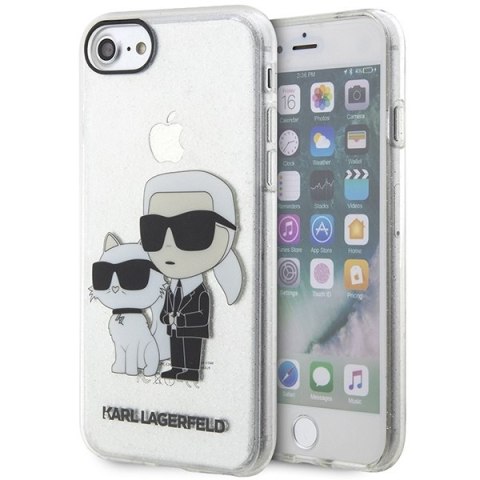 Etui na telefon iPhone SE 2022/2020/8/7 Karl Lagerfeld Glitter Choupette