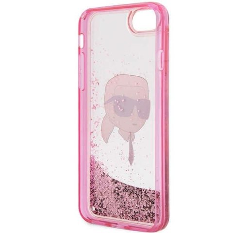 Etui iPhone SE 2022 / SE 2020 / 8 / 7 Karl Lagerfeld różowe hardcase Glitter Karl Head