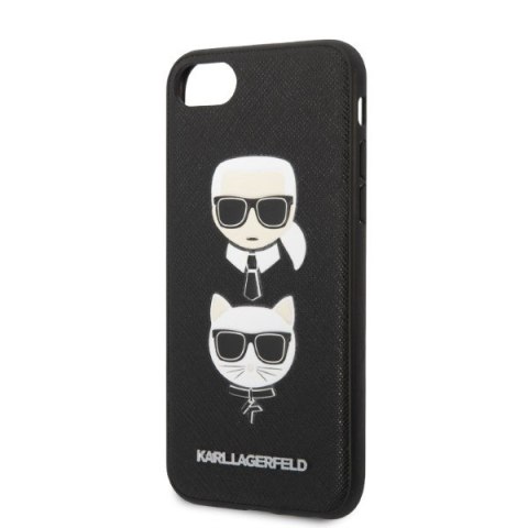 Etui na telefon iPhone SE 2022/2020/8/7 Karl Lagerfeld Saffiano Czarny