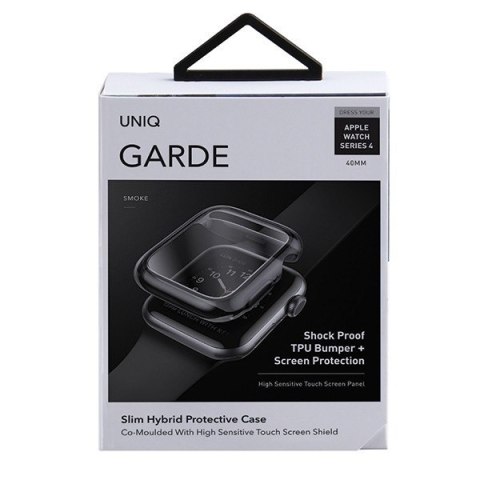 Etui UNIQ Garde Apple Watch 4/5/6/7/SE/8/9 40/41MM szary/smoked grey