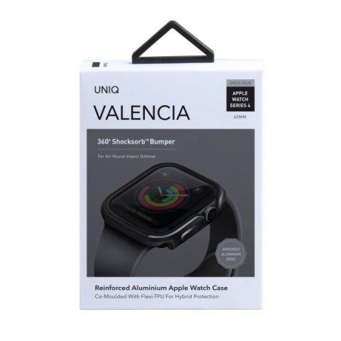 Etui UNIQ Valencia Apple Watch 4/5/6/7/SE/8/9 40/41MM szary/gunmetal grey