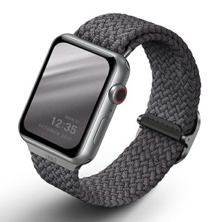 Pasek UNIQ Aspen Apple Watch 4/5/6/7/SE/8/9 40/41mm Braided szary/granite grey