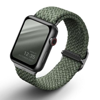 Pasek UNIQ Aspen Apple Watch 4/5/6/7/SE/8/9 40/41mm Braided zielony/cypress green