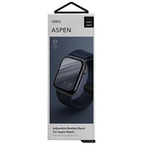 Pasek UNIQ Aspen Apple Watch 4/5/6/7/SE/8/9/Ultra 44/45/49mm Braided niebieski/oxford blue