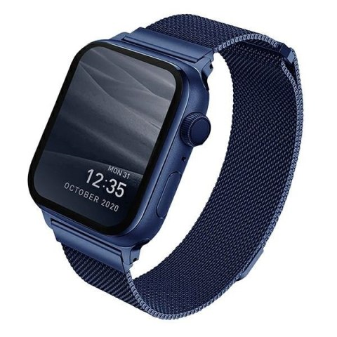 Pasek UNIQ Dante Apple Watch Series 4/5/6/7/SE 40/41mm Stainless Steel niebieski/marine blue