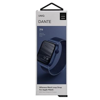 Pasek UNIQ Dante Apple Watch Series 4/5/6/7/SE 40/41mm Stainless Steel niebieski/marine blue