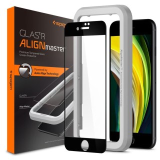 Szkło hartowane iPhone SE 2022/SE 2020/8/7 Spigen GLAS.tR AlignMaster Black