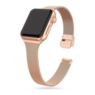 Bransoleta Tech-Protect Thin Milanese Apple Watch 4/5/6/7/SE 40/41mm Blush Gold