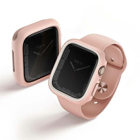 Etui UNIQ Moduo Apple Watch 4/5/6/7/8/9/SE 44/45mm różowy-biały/blush-white