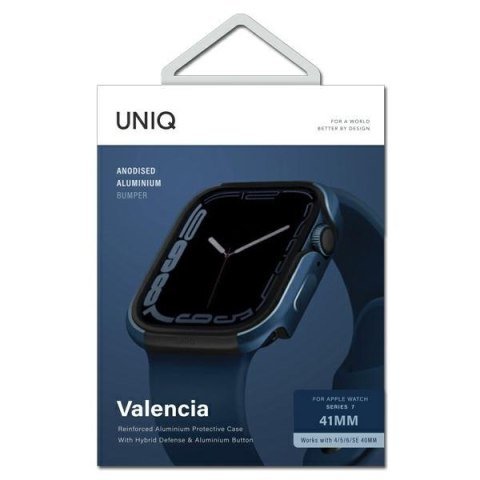 Etui UNIQ Valencia Apple Watch 4/5/6/7/SE 40/41mm niebieski/cobalt blue