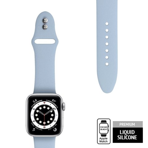 Pasek Crong Liquid Apple Watch 4/5/6/7/SE/8/9 40/41mm (błękitny)