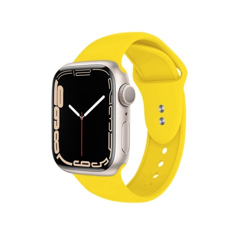 Pasek Crong Liquid Apple Watch 4/5/6/7/SE/8/9 40/41mm (żółty)