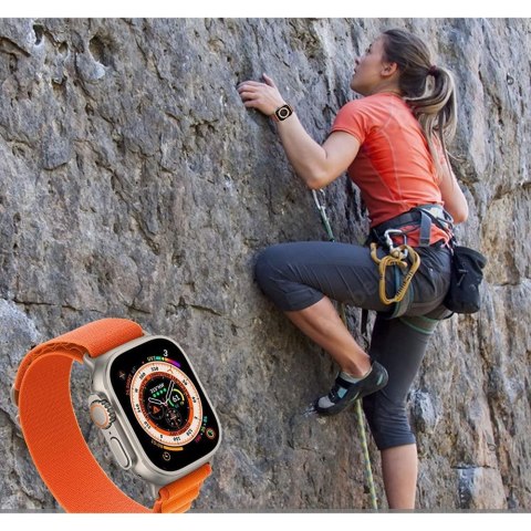 Pasek Tech-Protect Nylon Pro Apple Watch 4/5/6/7/SE/8/9/Ultra 44/45/49mm Black/Orange