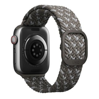 Pasek UNIQ Aspen Apple Watch 4/5/6/7/SE/8/9/Ultra 44/45/49mm Braided DE szary/pebble grey